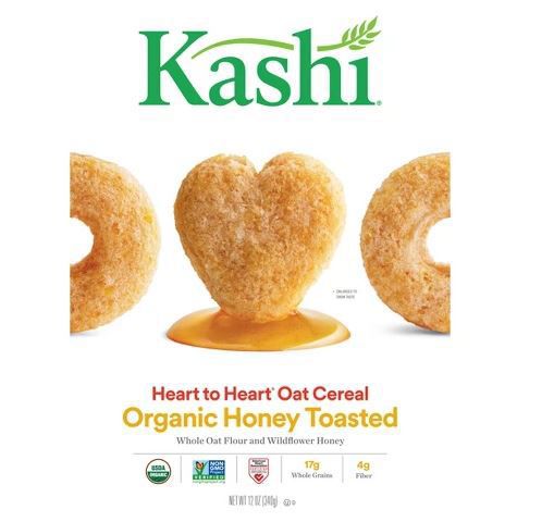 No glyphosate: Kashi Heart to Heart Organic Honey Toasted cereal